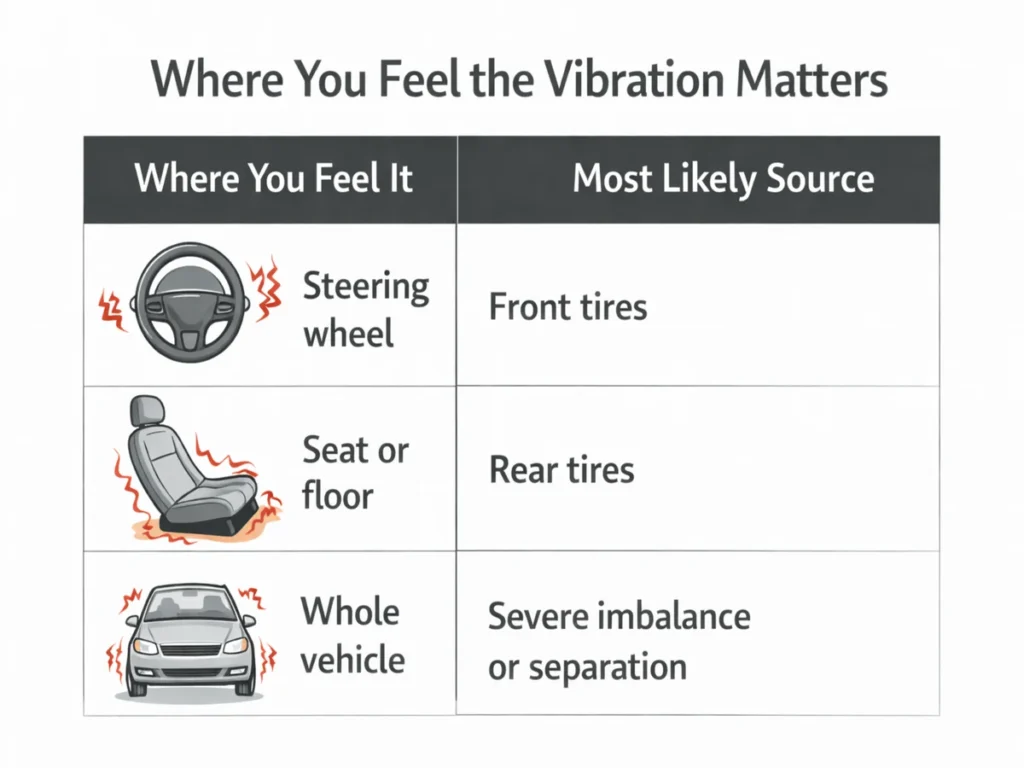 small vibration when driving Many drivers overlook the small signs their tires give them, uneven wear,  low pressure, tiny cracks or that slight vibration when you drive. These  little things may seem harmless, but they can quickly main image 0