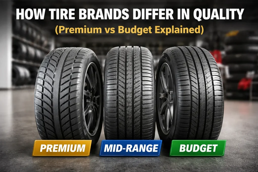 tire brands quality differences premium vs mid range vs budget tires comparison